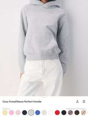 TNA Heather Chrome Perfect Hoodie - XS